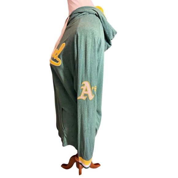 Oakland A’s Mitchell & Ness Cooperstown Collection Lightweight Hoodie Size Mediu - Picture 13 of 15